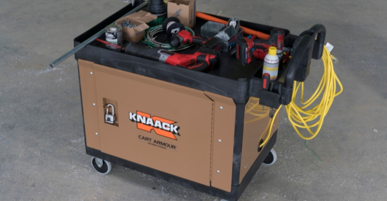 KNAACK Cart Armour features steel panels and doors