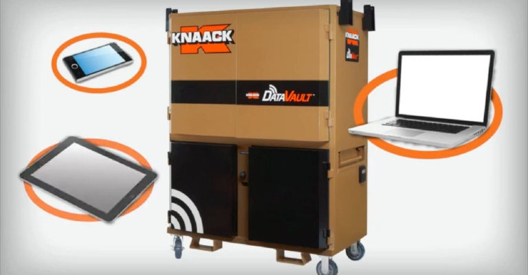 KNAACK DataVault allows you to sync various devices on the jobsite